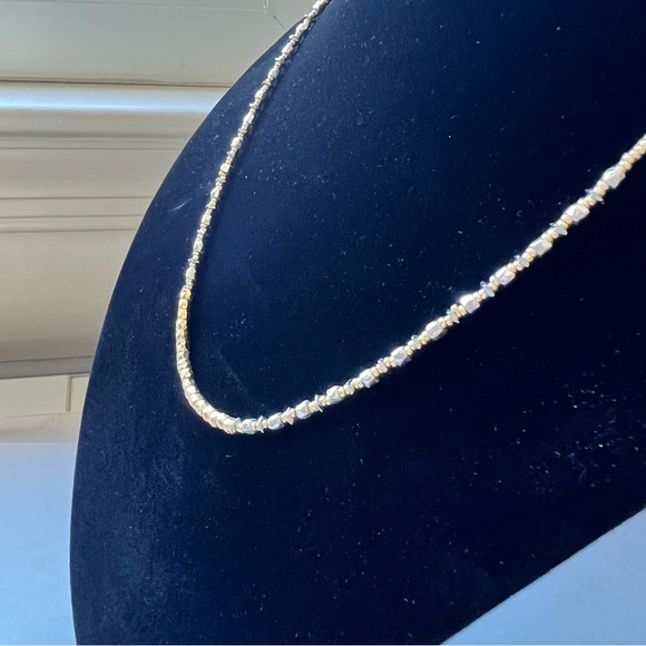 Stella & Dot Elegant Gold and Silver Bead Easy Adjustable Necklace Jewelry - Picture 6 of 8